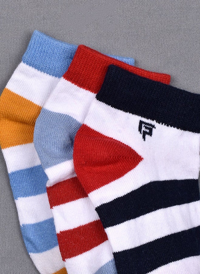 FOOTPRINTS FOOTPRINT 3 Pairs Infant Kids Patterned Ankle-Length Organic Cotton Socks - Image 3